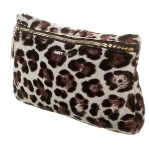 Jimmy Choo Printed 100% Pony Hair Cosmetic Bag .Serial number located inside!!